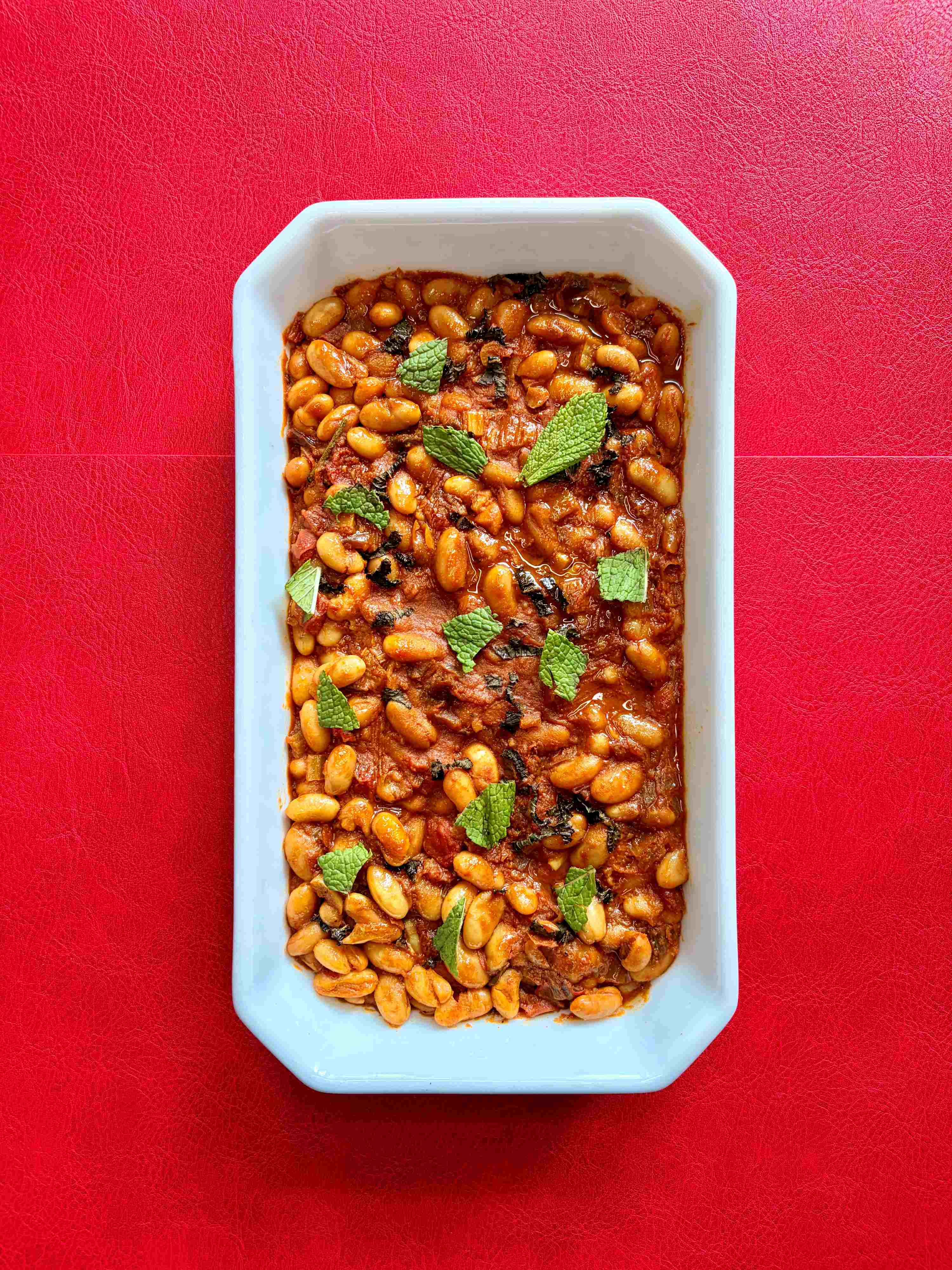 Baked Beans – weisse Bohnen gratiniert - Gravče na Tavče