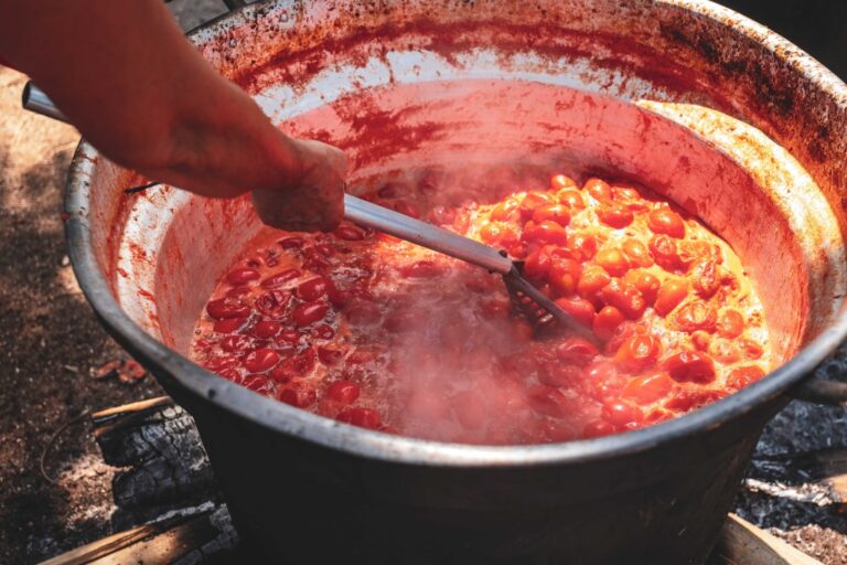 Tomatenernte-und-Tomaten-einkochen-in-Italien-Hermina-tomatensauce